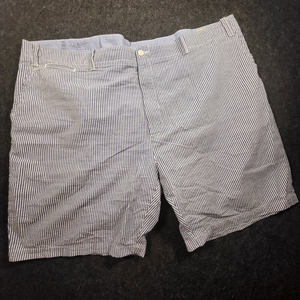 Ralph Lauren Polo RL Naval Tailors Mens Size 34 Blue Striped Classic Fit Shorts